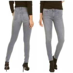 Joe’s High Rise Skinny Stretch Gray Raw Hem Ankle Jeans